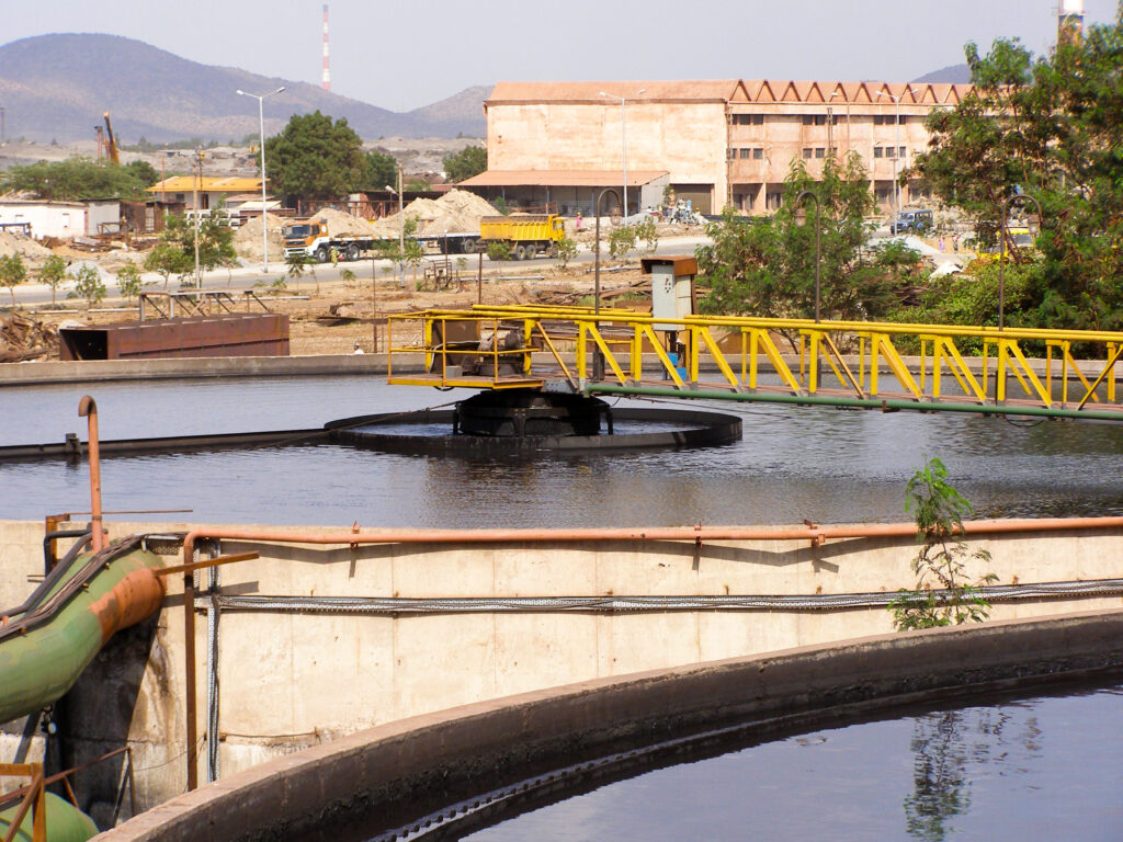 Industrial thickener used for sludge volume reduction in wastewater treatment plant