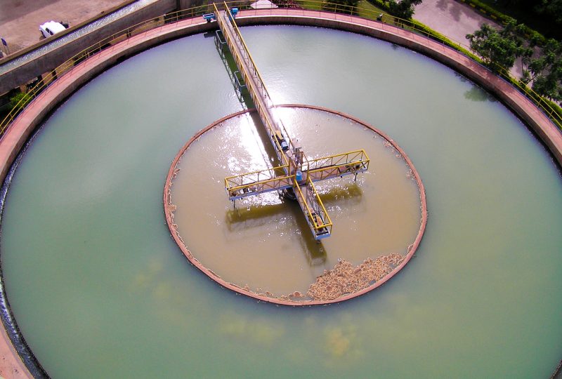 Clariflocculator tank used in water treatment process
