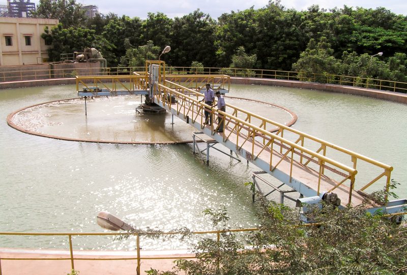 Clariflocculator tank used in water treatment process