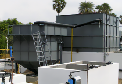 Containerised sewage treatment plant using Sequential Batch Reactor (SBR) technology